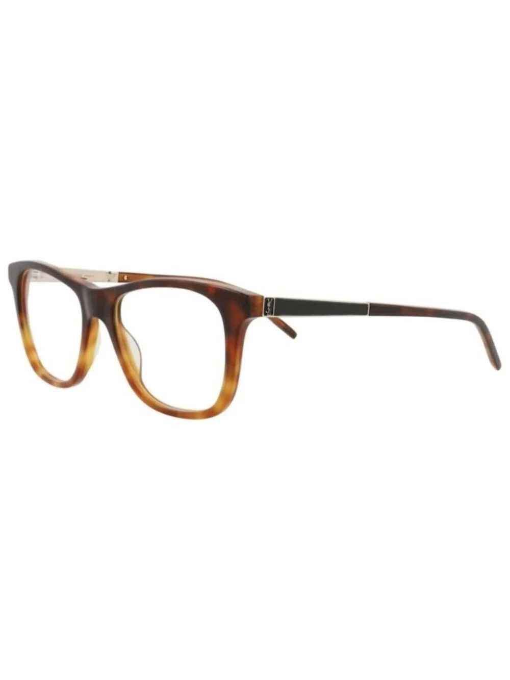 New Saint Laurent Unisex Square/Rectangle Havana Gold Transparent Fashion Design